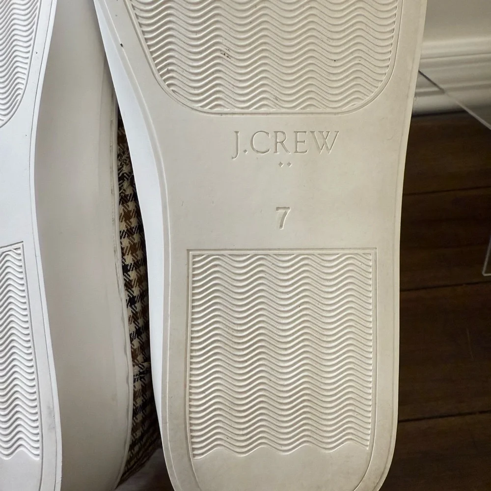 J. Crew Women’s Plaid slip-on sneakers Sz 7